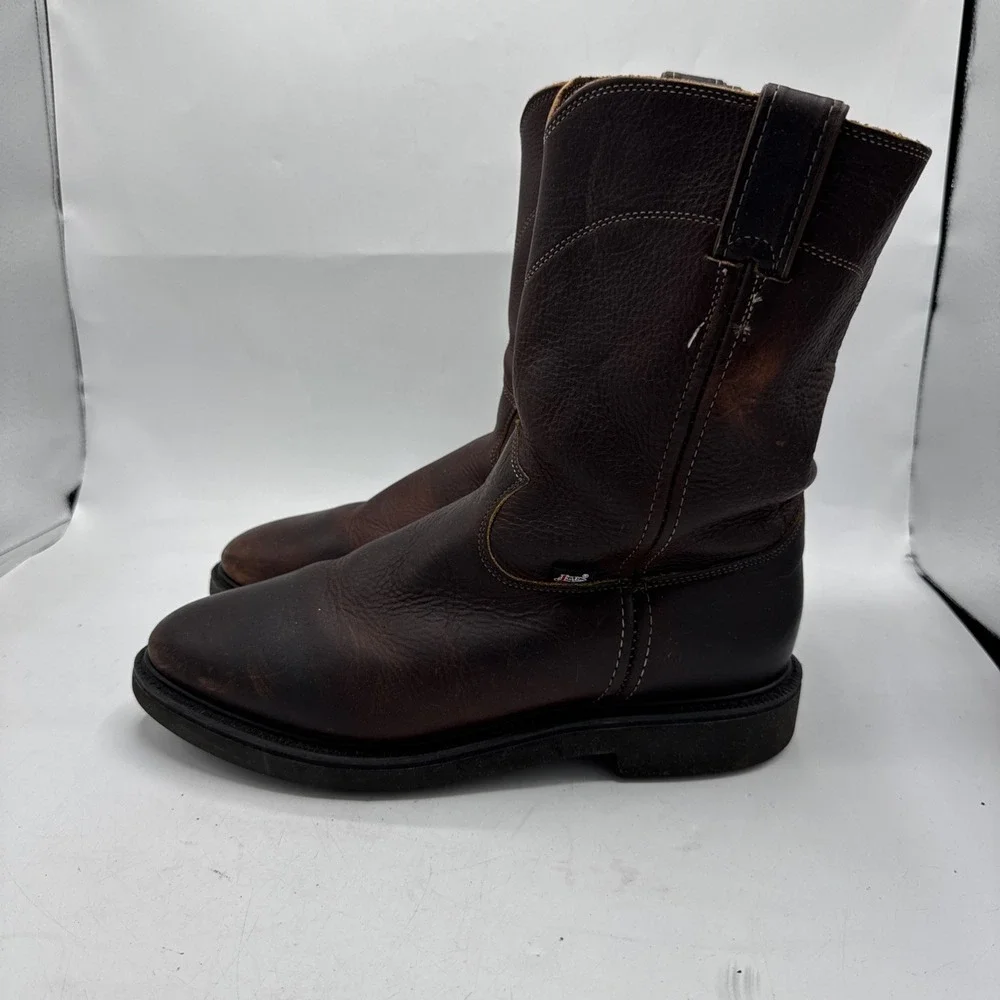 Justin Work‎ Boot Mens 11.5 4761 Briar Pitstop Brown Leather